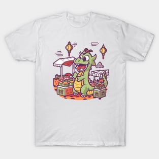 Dragon's Dim Sum Quest, Chinese Cartoon Style T-Shirt